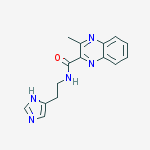 2-Quinoxalinecarboxamide, N-[2-(1H-imidazol-4-yl)ethyl]-3-methyl- molecular structure