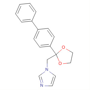 1H-Imidazole, 1-[(2-[1,1'-biphenyl]-4-yl-1,3-dioxolan-2-yl)methyl]- molecular structure