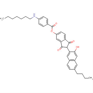 Benzoic acid, 4-(hexylmethylamino)-,2-(6-butyl-3-hydroxy-2-naphthalenyl)-2,3-dihydro-1,3-dioxo-1H-inden-5-yl ester molecular structure