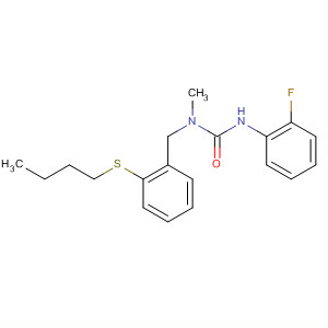 Urea, N-[(butylthio)phenylmethyl]-N'-(2-fluorophenyl)-N-methyl- molecular structure