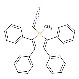 Silacyclopenta-2,4-diene, 1-(diazomethyl)-1-methyl-2,3,4,5-tetraphenyl- molecular structure