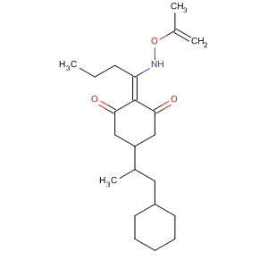 1,3-Cyclohexanedione,5-(2-cyclohexyl-1-methylethyl)-2-[1-[(2-propenyloxy)amino]butylidene]- molecular structure