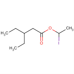 Pentanoic acid, 3-ethyl-, 1-iodoethyl ester molecular structure