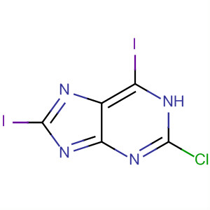 1H-Purine, 2-chloro-6,8-diiodo- molecular structure