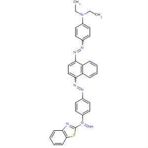 Benzenamine,4-[[4-[[4-(2-benzothiazolylazo)phenyl]azo]-1-naphthalenyl]azo]-N,N-diethyl- molecular structure