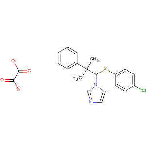 1H-Imidazole, 1-[1-[(4-chlorophenyl)thio]-2-methyl-2-phenylpropyl]-,ethanedioate (1:1) molecular structure