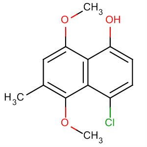 1-Naphthalenol, 4-chloro-5,8-dimethoxy-6-methyl- molecular structure