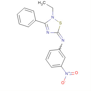 Benzenamine,N-(2-ethyl-3-phenyl-1,2,4-thiadiazol-5(2H)-ylidene)-3-nitro- molecular structure