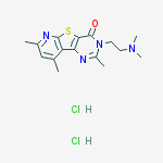 3-[2-(dimethylamino)ethyl]-2,7,9-trimethylpyrido[2,3]thieno[2,4-d]pyrimidin-4-one;dihydrochloride molecular structure