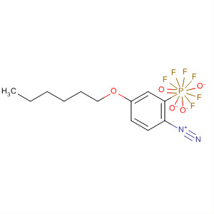 Benzenediazonium, 4-(hexyloxy)-, hexafluorophosphate(1-) molecular structure
