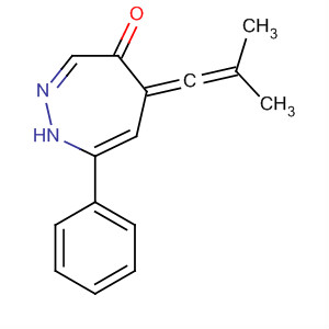 4H-1,2-Diazepin-4-one,1,5-dihydro-5-(2-methyl-1-propenylidene)-7-phenyl- molecular structure