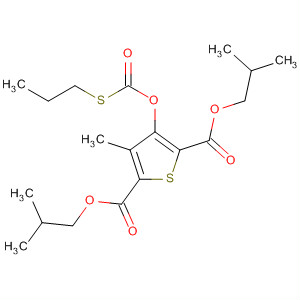 2,5-Thiophenedicarboxylic acid, 3-methyl-4-[[(propylthio)carbonyl]oxy]-,bis(2-methylpropyl) ester molecular structure