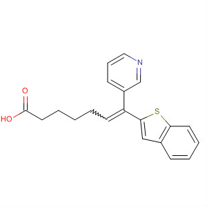 6-Heptenoic acid, 7-benzo[b]thien-2-yl-7-(3-pyridinyl)- molecular structure