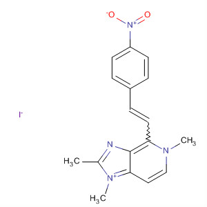 1H-Imidazo[4,5-c]pyridinium,1,2,5-trimethyl-4-[2-(4-nitrophenyl)ethenyl]-, iodide molecular structure