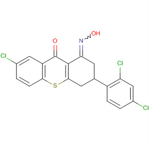 1H-Thioxanthene-1,9(2H)-dione,7-chloro-3-(2,4-dichlorophenyl)-3,4-dihydro-, 1-oxime