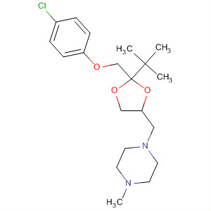 Piperazine,1-[[2-[(4-chlorophenoxy)methyl]-2-(1,1-dimethylethyl)-1,3-dioxolan-4-yl]methyl]-4-methyl- molecular structure