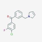 4-CHLORO-3-FLUORO-3-(3-PYRROLINOMETHYL) BENZOPHENONE molecular structure