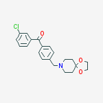3-CHLORO-4-[8-(1,4-DIOXA-8-AZASPIRO[4.5]DECYL)METHYL]BENOZPHENONE molecular structure