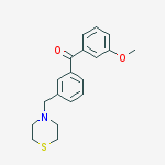 3-METHOXY-3-THIOMORPHOLINOMETHYL BENZOPHENONE molecular structure