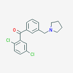 2,5-DICHLORO-3-PYRROLIDINOMETHYL BENZOPHENONE molecular structure