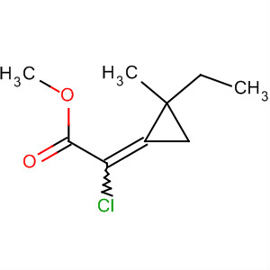 Acetic acid, chloro(2-ethyl-2-methylcyclopropylidene)-, methyl ester molecular structure