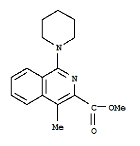 methyl 4-methyl-1-piperidin-1-ylisoquinoline-3-carboxylate molecular structure
