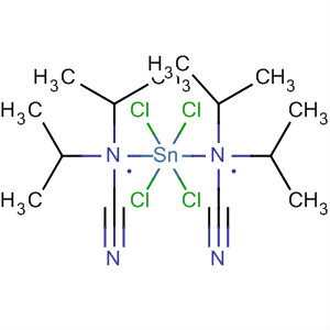 Tin, bis[bis(1-methylethyl)cyanamide]tetrachloro- molecular structure