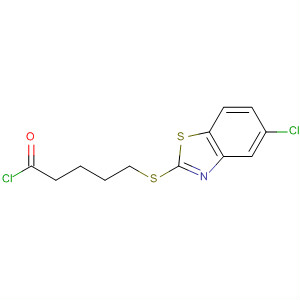 Pentanoyl chloride, 5-[(5-chloro-2-benzothiazolyl)thio]- molecular structure