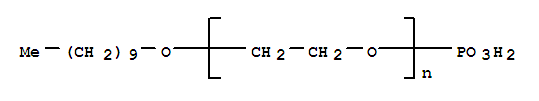 Poly(oxy-1,2-ethanediyl), .alpha.-phosphono-.omega.-(decyloxy)- molecular structure