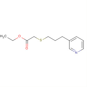 Acetic acid, [[3-(3-pyridinyl)propyl]thio]-, ethyl ester molecular structure