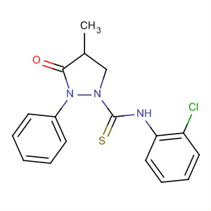 1-Pyrazolidinecarbothioamide,N-(2-chlorophenyl)-4-methyl-3-oxo-2-phenyl- molecular structure