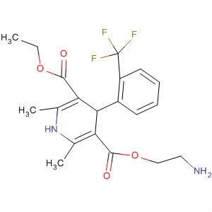 3,5-Pyridinedicarboxylic acid,1,4-dihydro-2,6-dimethyl-4-[2-(trifluoromethyl)phenyl]-, 2-aminoethylethyl ester molecular structure