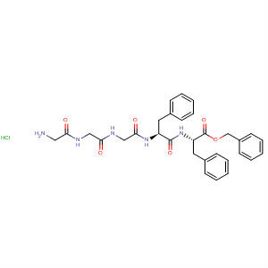 L-Phenylalanine, N-[N-[N-(N-glycylglycyl)glycyl]-L-phenylalanyl]-,phenylmethyl ester, monohydrochloride molecular structure