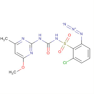Benzenesulfonamide,2-azido-6-chloro-N-[[(4-methoxy-6-methyl-2-pyrimidinyl)amino]carbonyl]- molecular structure