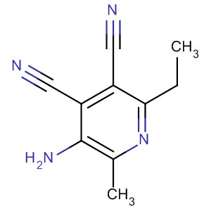 3,4-Pyridinedicarbonitrile, 5-amino-2-ethyl-6-methyl- molecular structure