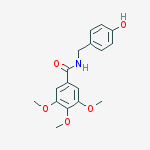 Benzamide, N-[(4-hydroxyphenyl)methyl]-3,4,5-trimethoxy- molecular structure