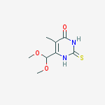 4-(Dimethoxymethyl)-6-hydroxy-5-methylpyrimidine-2(1H)-thione molecular structure