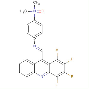 1,4-Benzenediamine,N,N-dimethyl-N'-[(1,2,3,4-tetrafluoro-9-acridinyl)methylene]-, N'-oxide molecular structure