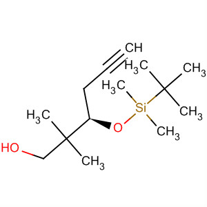 5-Hexyn-1-ol, 3-[[(1,1-dimethylethyl)dimethylsilyl]oxy]-2,2-dimethyl-,(3R)- molecular structure