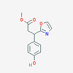methyl 3-(4-hydroxyphenyl)-3-(oxazol-2-yl)propanoate molecular structure
