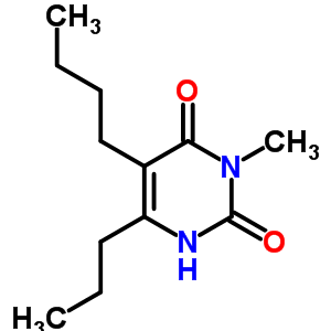 5-butyl-3-methyl-6-propylpyrimidine-2,4(1H,3H)-dione molecular structure