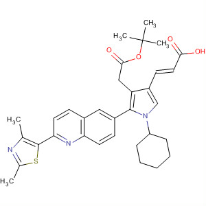 1H-Pyrrole-3-acetic acid,4-[(1E)-2-carboxyethenyl]-1-cyclohexyl-2-[2-(2,4-dimethyl-5-thiazolyl)-6-quinolinyl]-, 1,1-dimethylethyl ester
