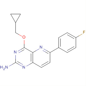 Pyrido[3,2-d]pyrimidin-2-amine,4-(cyclopropylmethoxy)-6-(4-fluorophenyl)- molecular structure