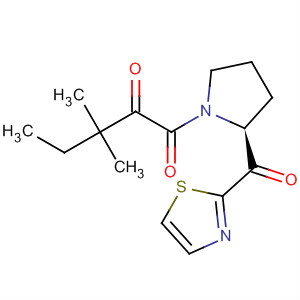 1,2-Pentanedione,3,3-dimethyl-1-[(2S)-2-(2-thiazolylcarbonyl)-1-pyrrolidinyl]- molecular structure