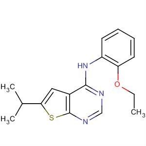 Thieno[2,3-d]pyrimidin-4-amine, N-(2-ethoxyphenyl)-6-(1-methylethyl)- molecular structure