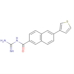 2-Naphthalenecarboxamide, N-(aminoiminomethyl)-6-(3-thienyl)- molecular structure