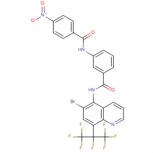 Benzamide,N-[6-bromo-8-[1,2,2,2-tetrafluoro-1-(trifluoromethyl)ethyl]-5-quinolinyl]-3-[(4-nitrobenzoyl)amino]- molecular structure