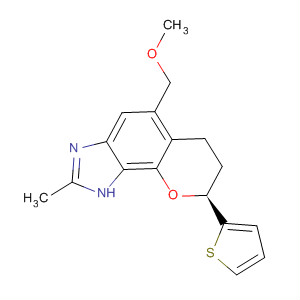 Pyrano[2,3-e]benzimidazole,1,6,7,8-tetrahydro-5-(methoxymethyl)-2-methyl-8-(2-thienyl)-, (8S)- molecular structure