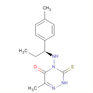 1,2,4-Triazin-5(2H)-one,3,4-dihydro-6-methyl-4-[[(1S)-1-(4-methylphenyl)propyl]amino]-3-thioxo- molecular structure