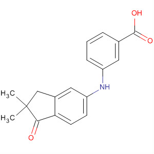 Benzoic acid, 3-[(2,3-dihydro-2,2-dimethyl-1-oxo-1H-inden-5-yl)amino]- molecular structure